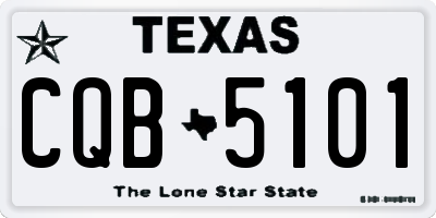 TX license plate CQB5101