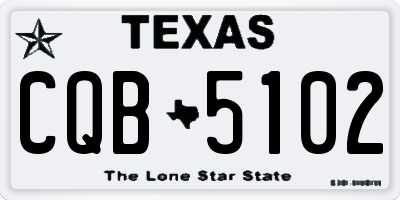 TX license plate CQB5102