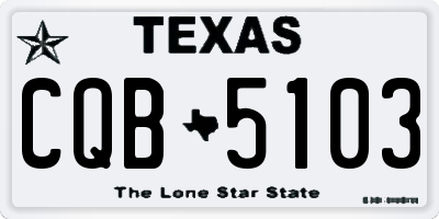 TX license plate CQB5103