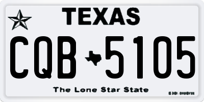 TX license plate CQB5105
