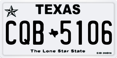 TX license plate CQB5106