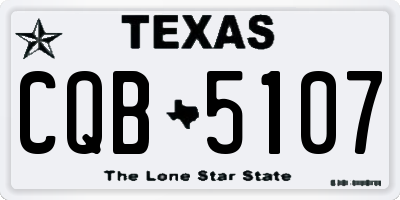 TX license plate CQB5107