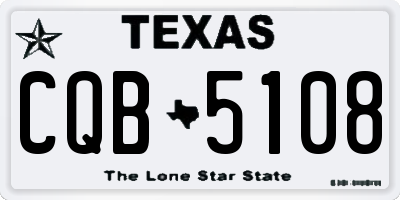 TX license plate CQB5108