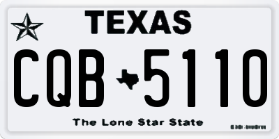 TX license plate CQB5110