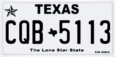 TX license plate CQB5113