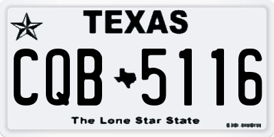 TX license plate CQB5116