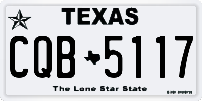 TX license plate CQB5117