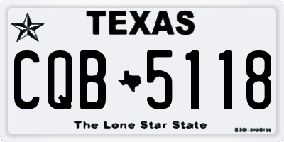 TX license plate CQB5118