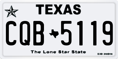 TX license plate CQB5119