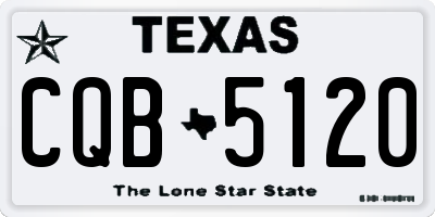 TX license plate CQB5120