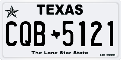 TX license plate CQB5121