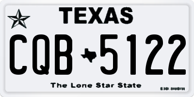 TX license plate CQB5122