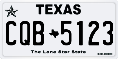 TX license plate CQB5123