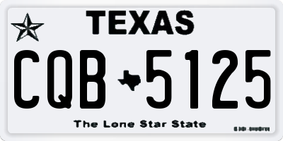 TX license plate CQB5125