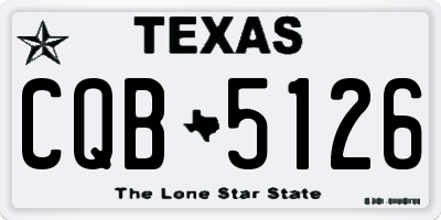 TX license plate CQB5126