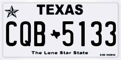 TX license plate CQB5133