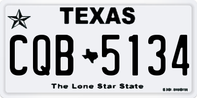 TX license plate CQB5134