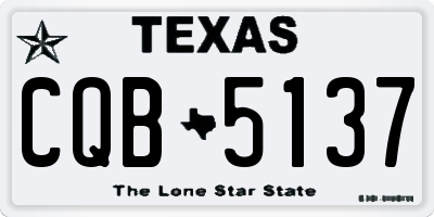 TX license plate CQB5137