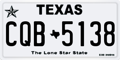 TX license plate CQB5138