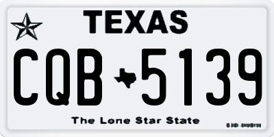TX license plate CQB5139