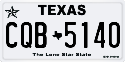 TX license plate CQB5140