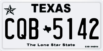 TX license plate CQB5142