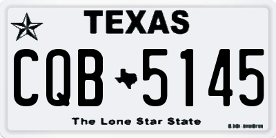 TX license plate CQB5145