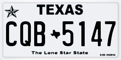 TX license plate CQB5147