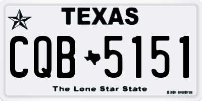TX license plate CQB5151