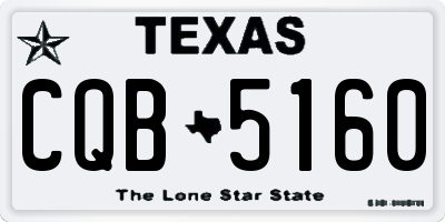 TX license plate CQB5160