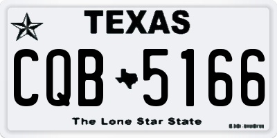 TX license plate CQB5166