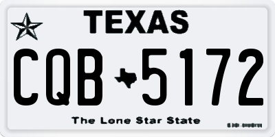 TX license plate CQB5172
