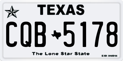 TX license plate CQB5178