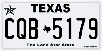TX license plate CQB5179