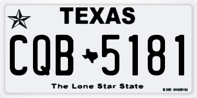 TX license plate CQB5181