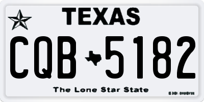 TX license plate CQB5182