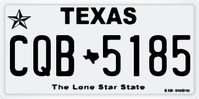 TX license plate CQB5185