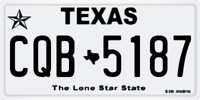 TX license plate CQB5187