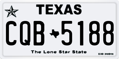 TX license plate CQB5188