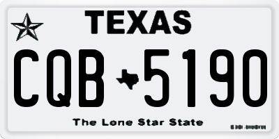 TX license plate CQB5190