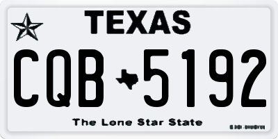 TX license plate CQB5192