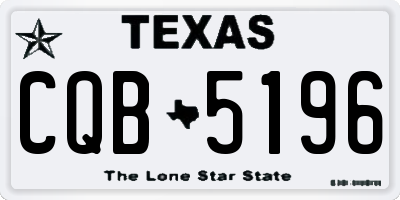 TX license plate CQB5196