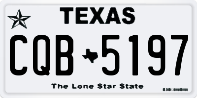 TX license plate CQB5197