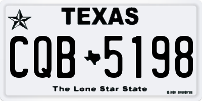 TX license plate CQB5198