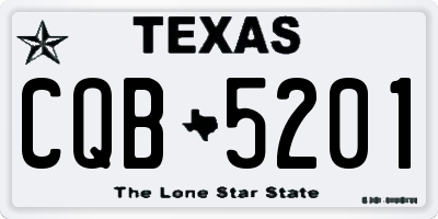 TX license plate CQB5201