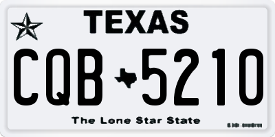 TX license plate CQB5210