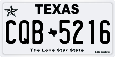 TX license plate CQB5216