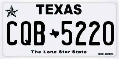 TX license plate CQB5220