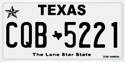 TX license plate CQB5221