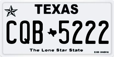 TX license plate CQB5222